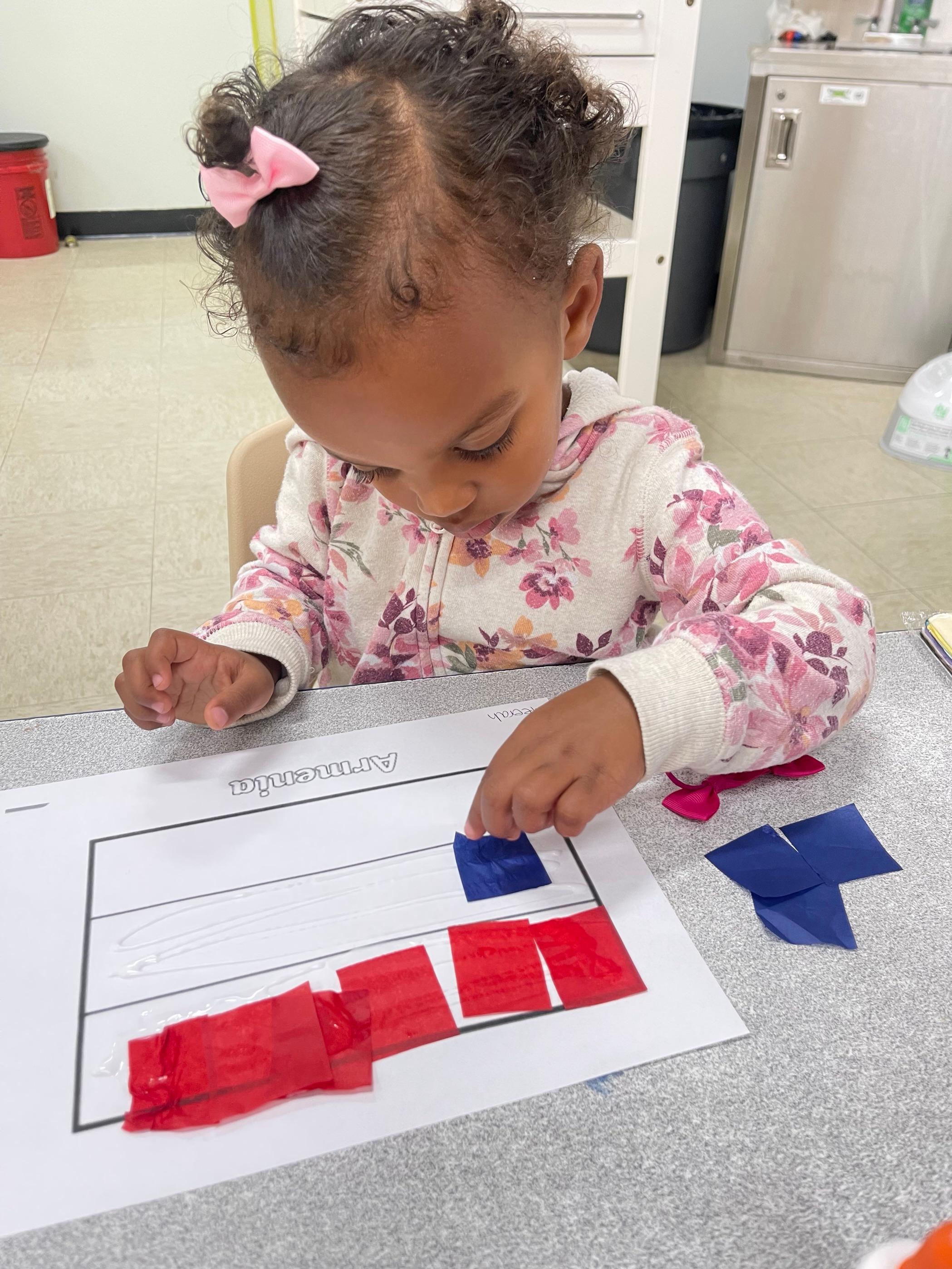 girl doing an artwork